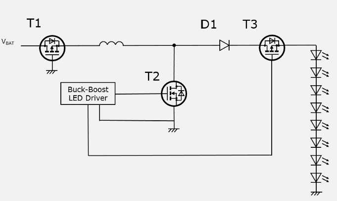 アプリケーション回路図 - Nexperia LFPAK PチャンネルTrench MOSFET